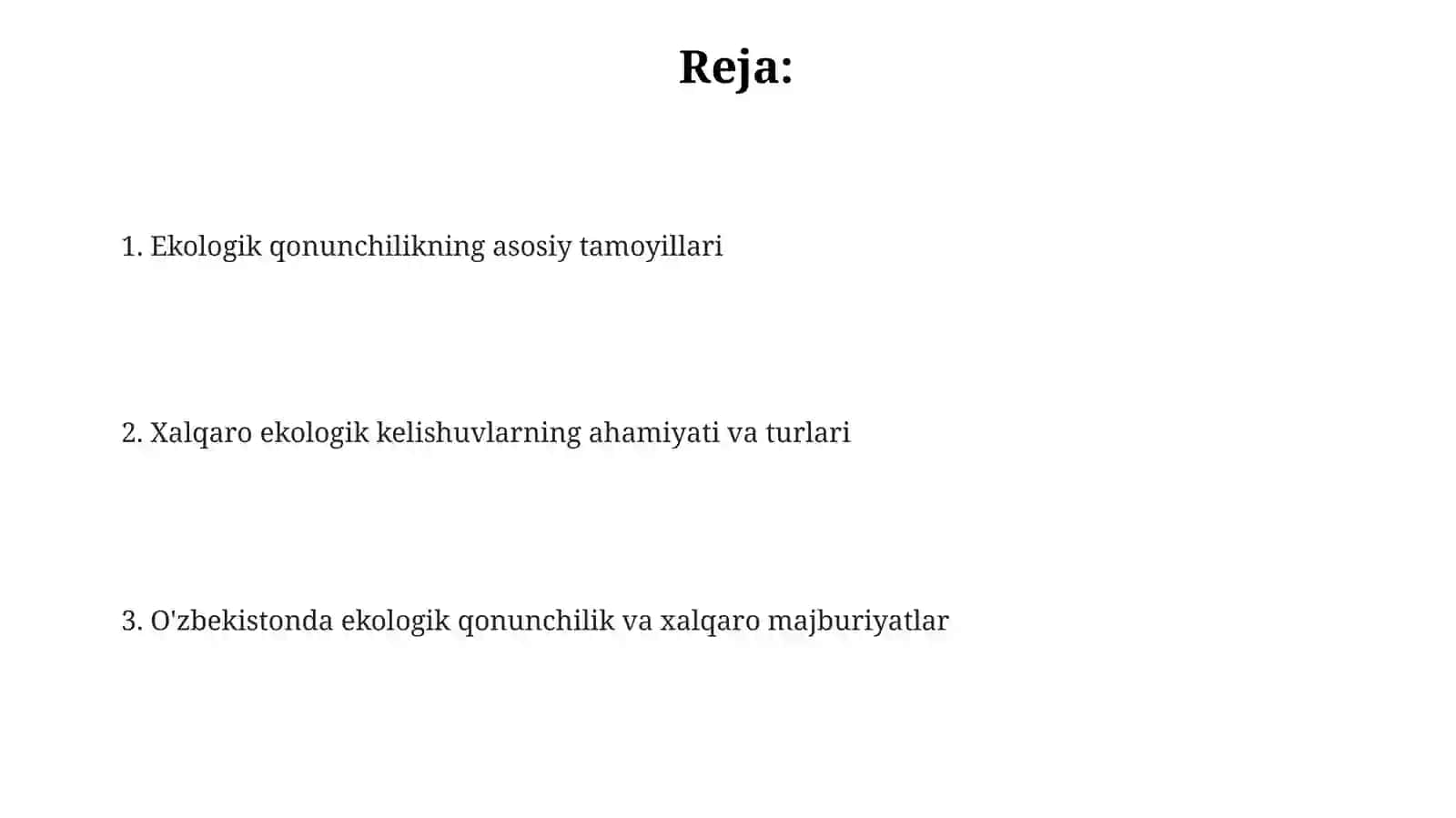 Ekologik qonunchilikning asosiy tamoyillari 2