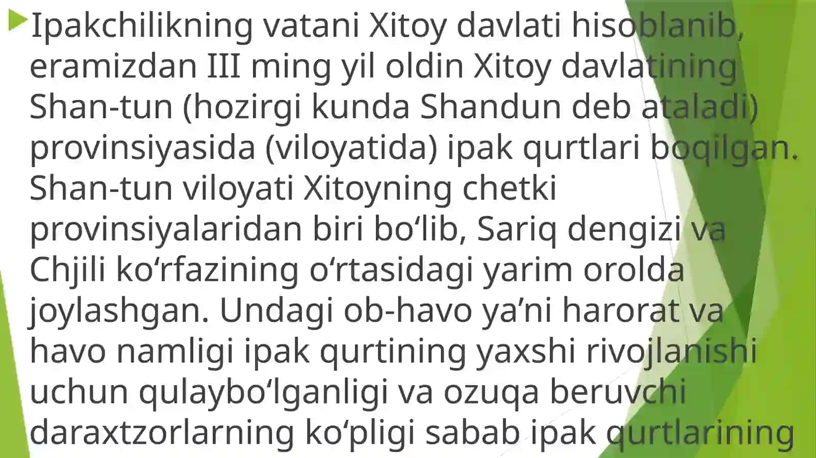 IPAK QURTINI HAYVONOT OLAMIDA TUTGAN O‘RNI VA RIVOJLANISH DAVRLARI 2