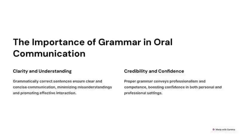 Improving Oral Speech: The Power of Grammar Construction 2