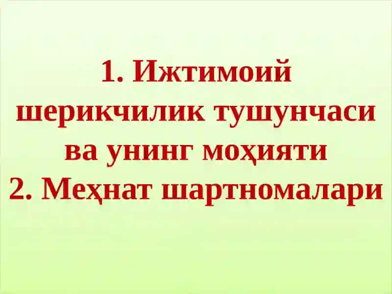 Ижтимоийшерикчилик 2