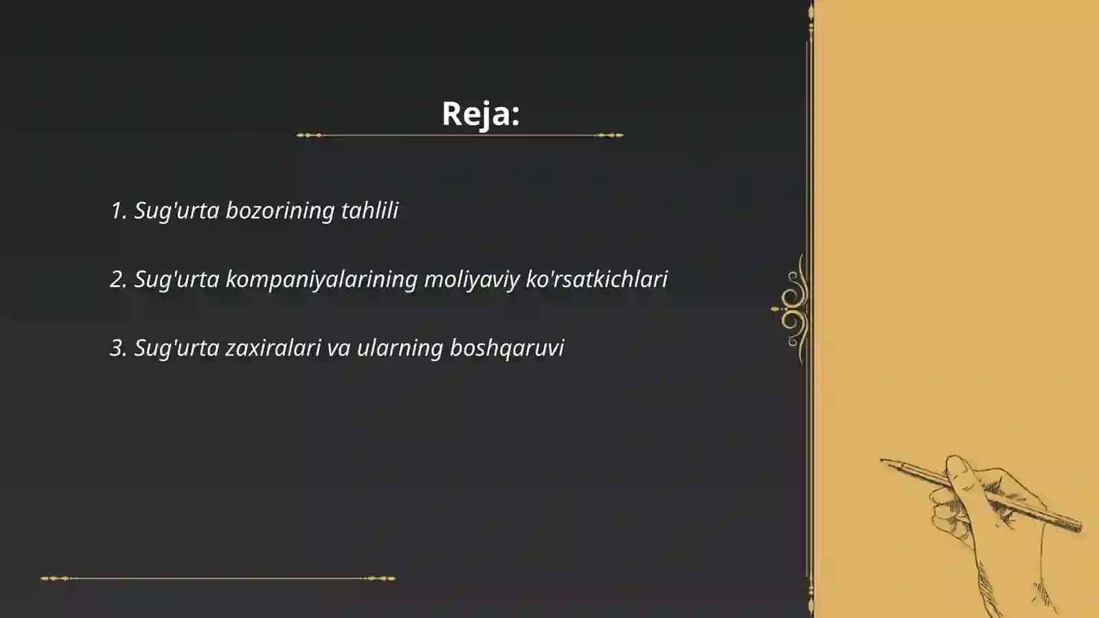 Sug'urta kompaniyalarining iqtisodiy faoliyati 2