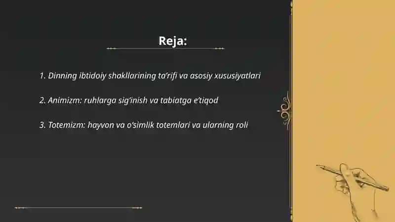 Dinning ibtidoi shakllari milliy dinlar 2
