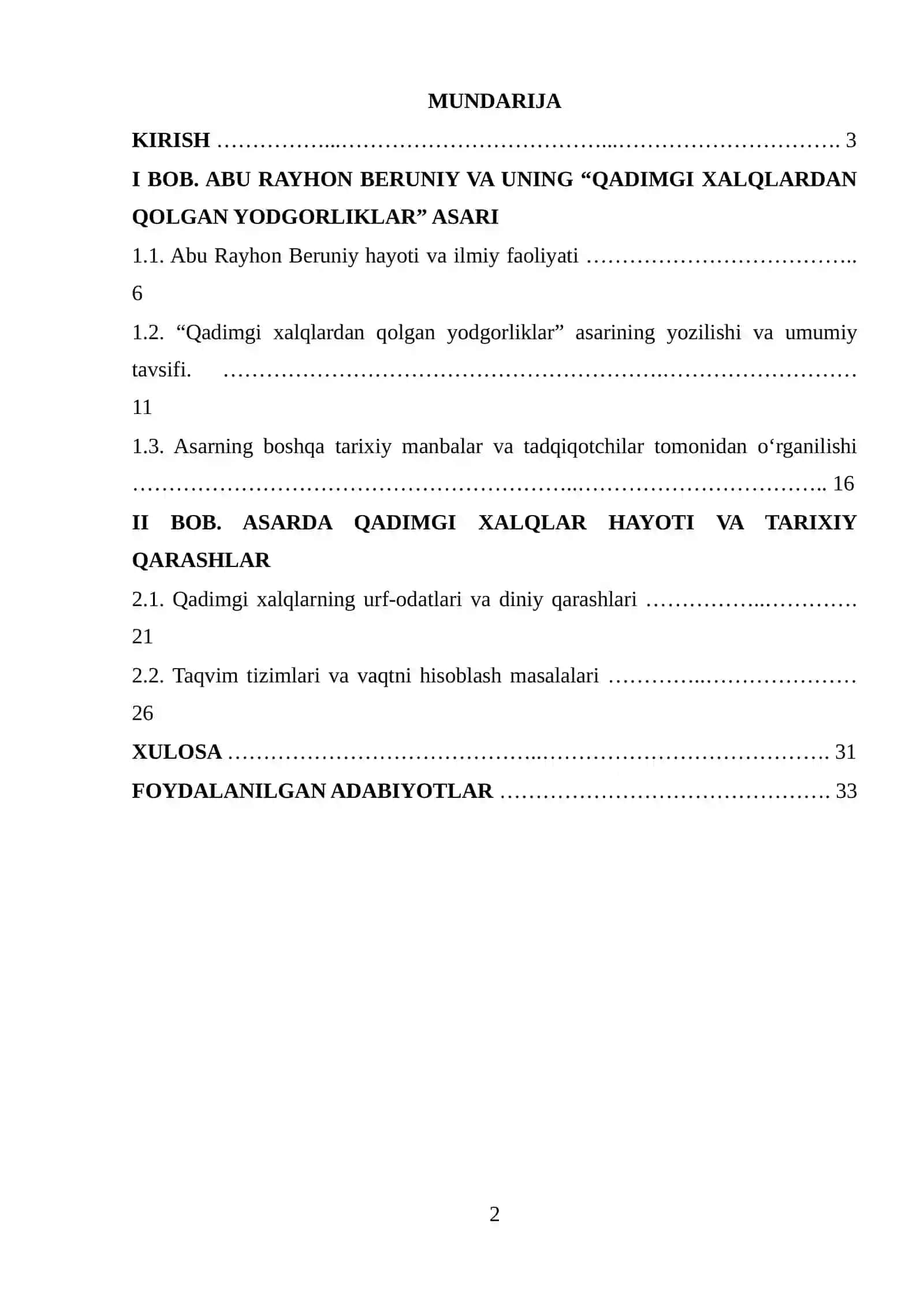 Abu Rayhon Beruniy va uning “Qadimgi xalqlardan qolgan yodgorliklar” asari 2