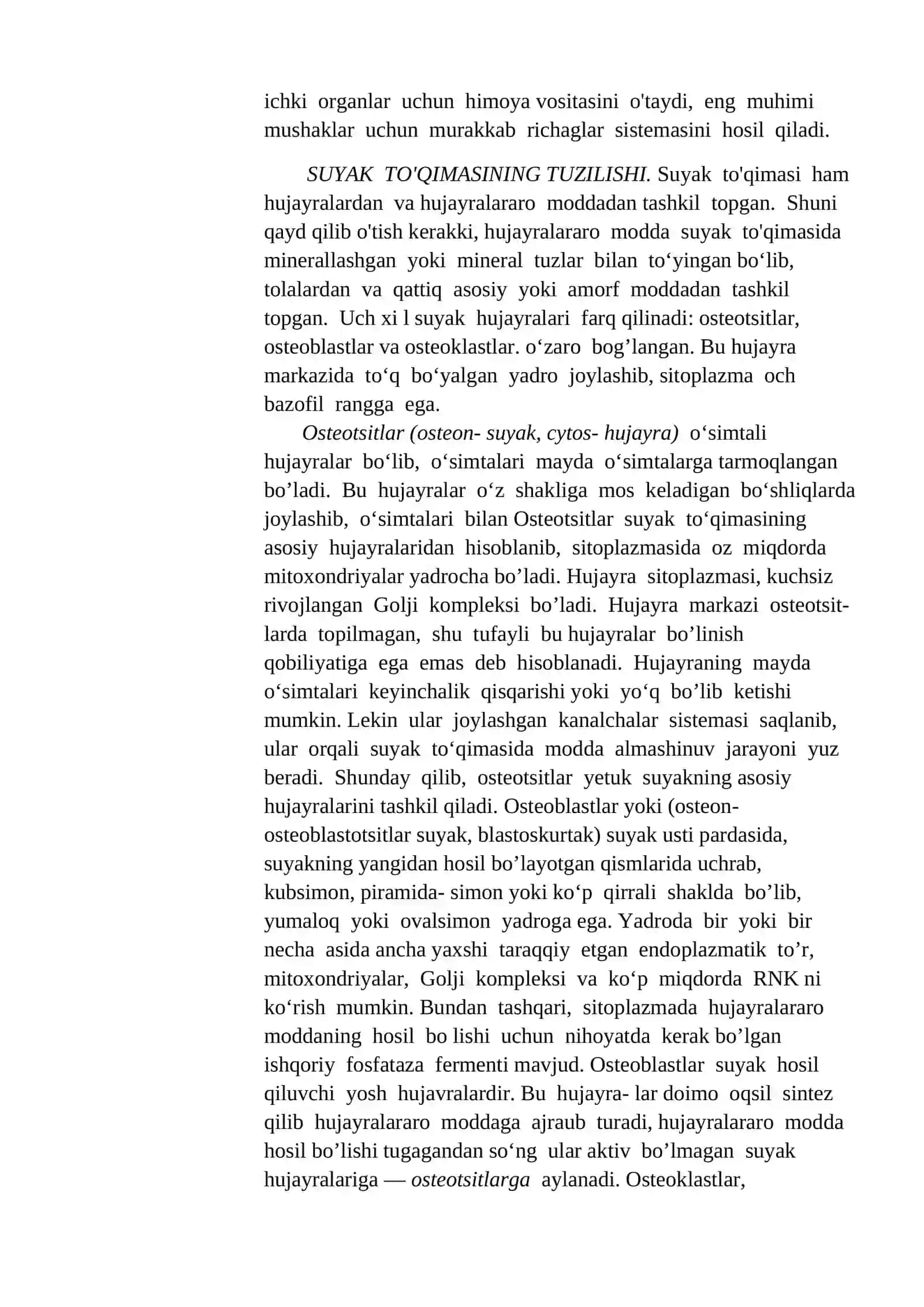 Skelet to‘qimalari, tog‘ay va suyak to‘qimasi 2