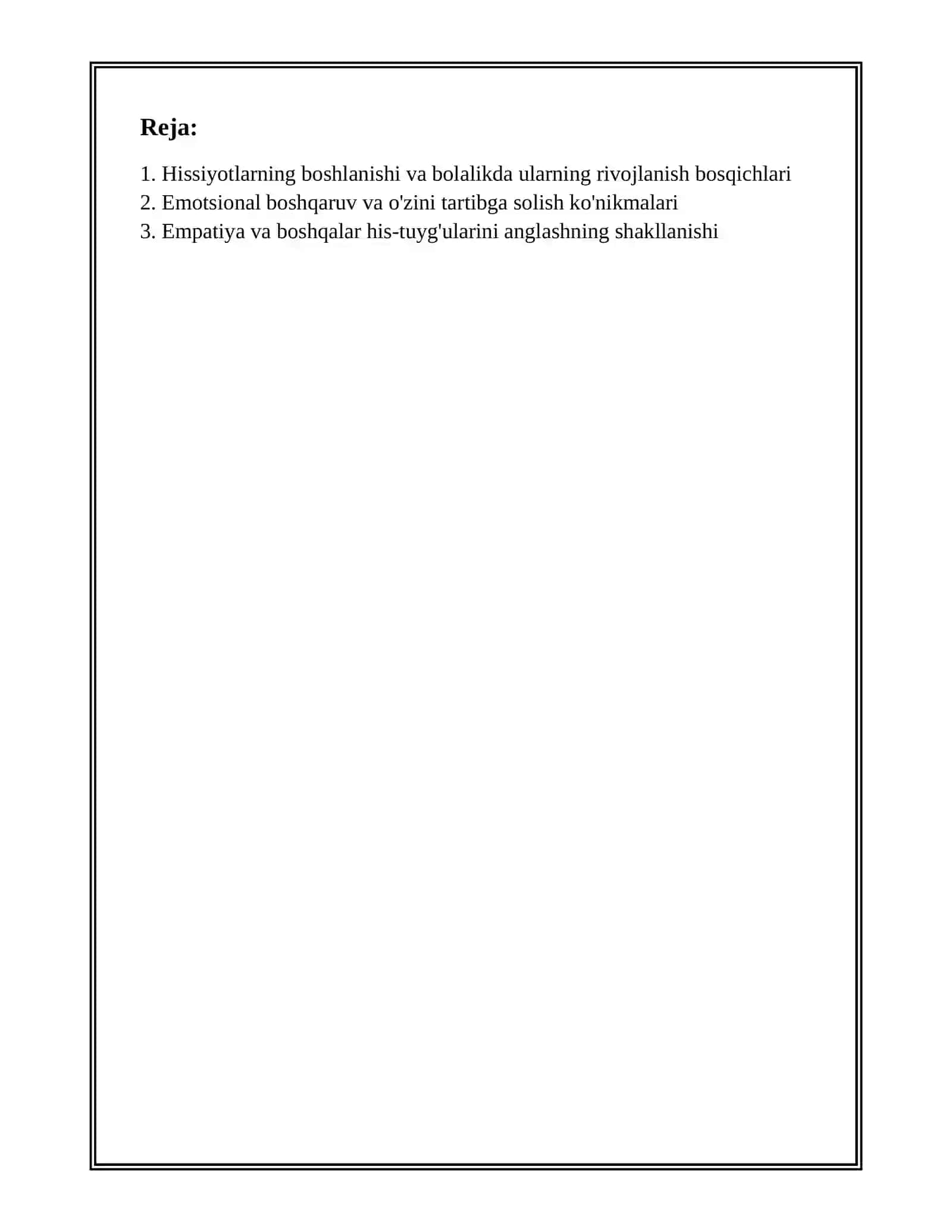 YOSH BOLALARNING ASAB-RUHIY TA'LIMINING ELEMENTLARI (HISSIYOTLARNING RIVOJLANISHI, ESTETIK, AXLOQIY) 2