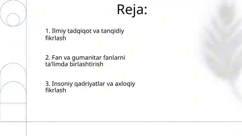 Ta'lim-tarbiya jarayonida ilmiy va umuminsoniy dunyoqarashni shakllantirish 2