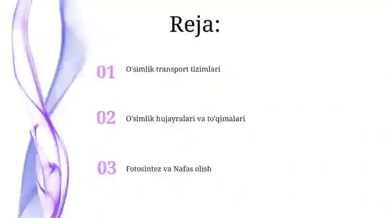 Oʻsimliklar anatomiyasi va fizialogiyasi 2