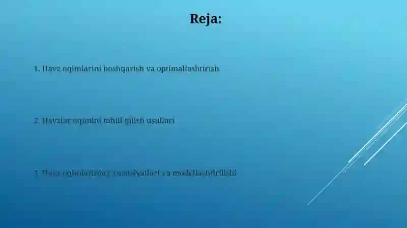 Havz oqimlarini tahlil qilish usullari 2