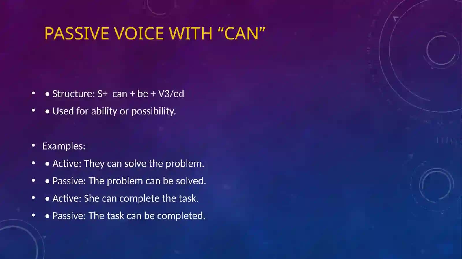 Passive Voice with “Will” & Modals 2