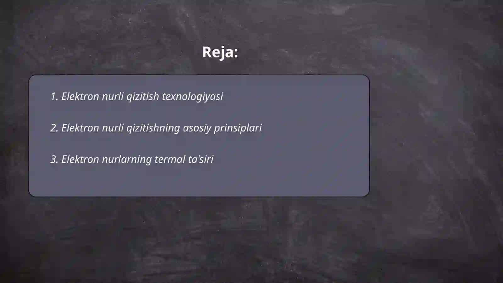 Elektron nurli qizitish 2