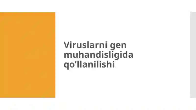 Virusalogiya fanidan tayyorlagan mustaqil ta'limishi 2