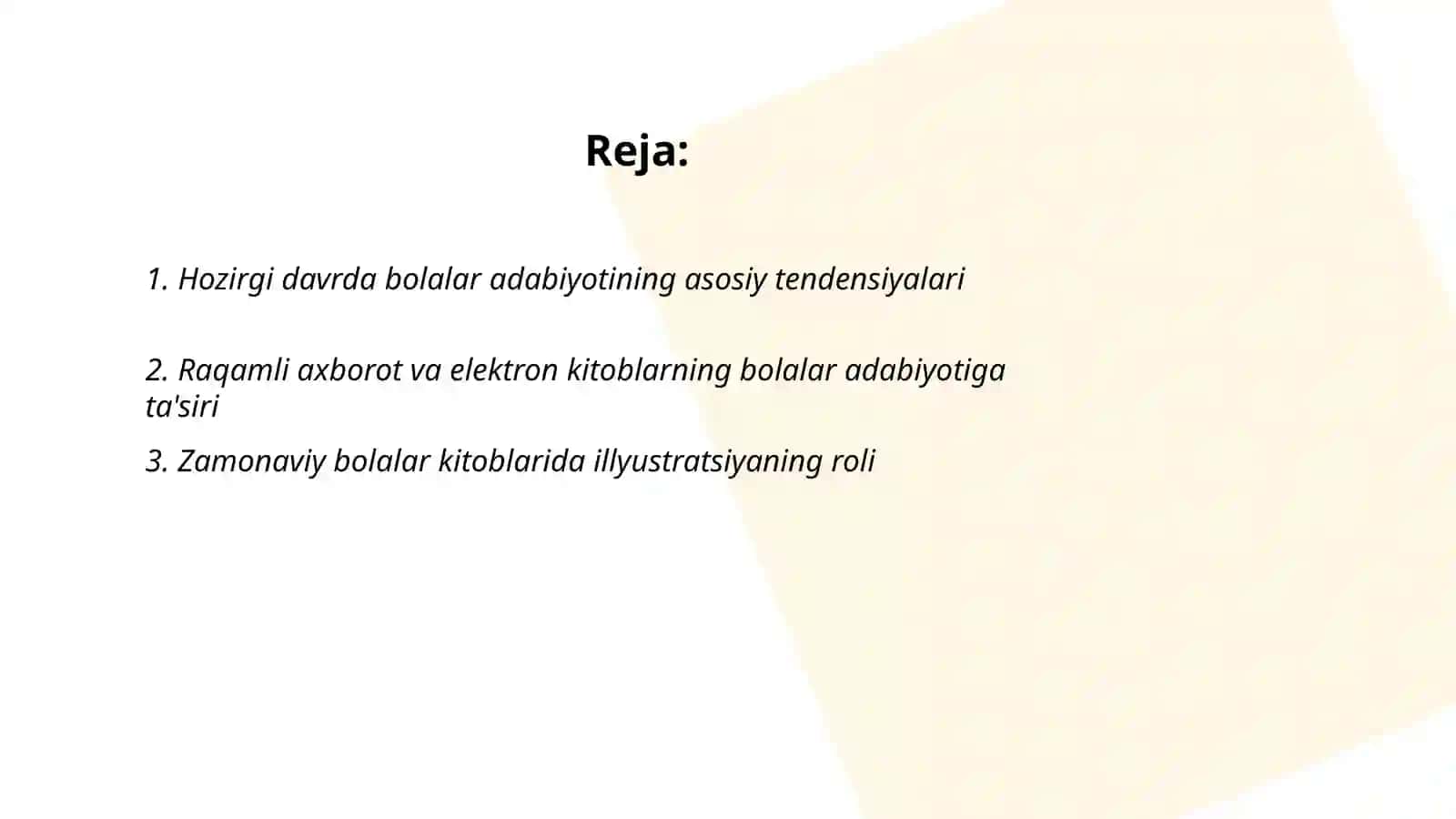 Hozirgi davrda bolalar adabiyoti 2