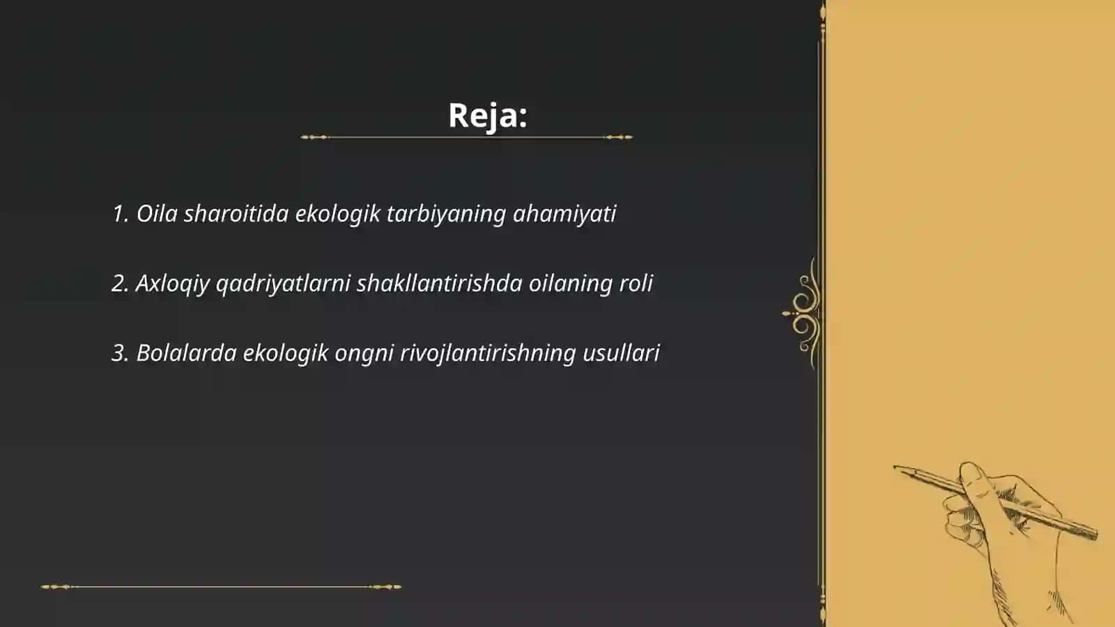 Oilada bolalarni axloqiy va ekologik tarbiyalash 2