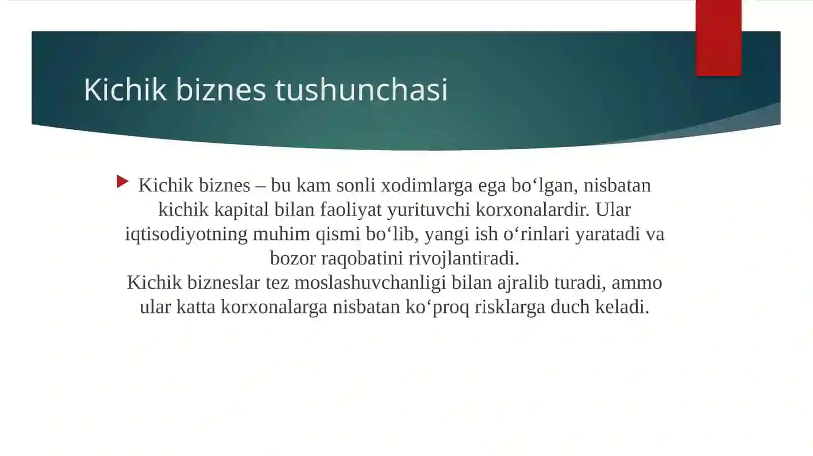kichik biznes korxonalari bankrotligi 2