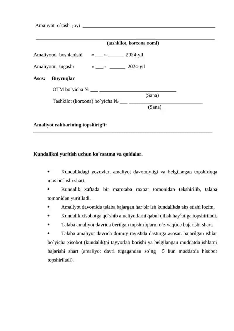 Malakaviy-Pedagogik amaliyot 2