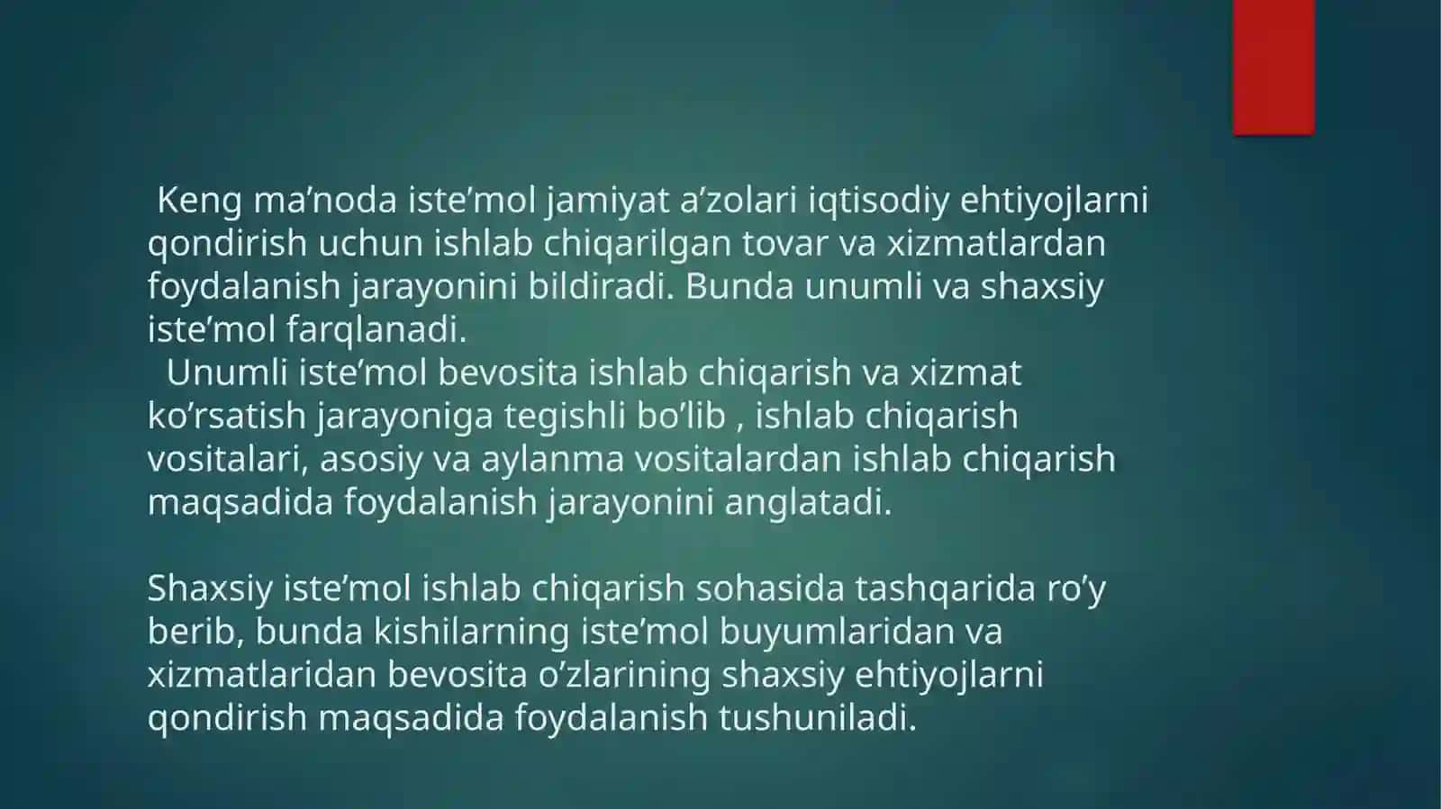 Istemol jamgarma va invistitsiyalar. 2