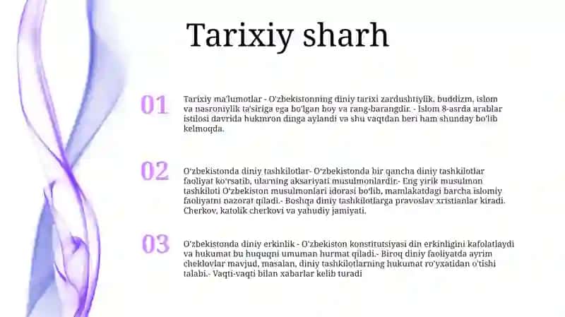 OʻZbekistonda Faoliyat KoʻRsatayotgan Diniy Tashkilotlar 2