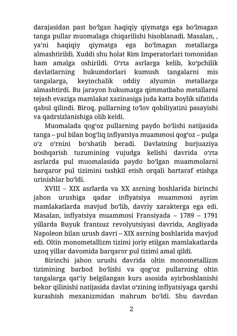 Inflyatsiya va unga qarshi kurashish yo‘llari 2