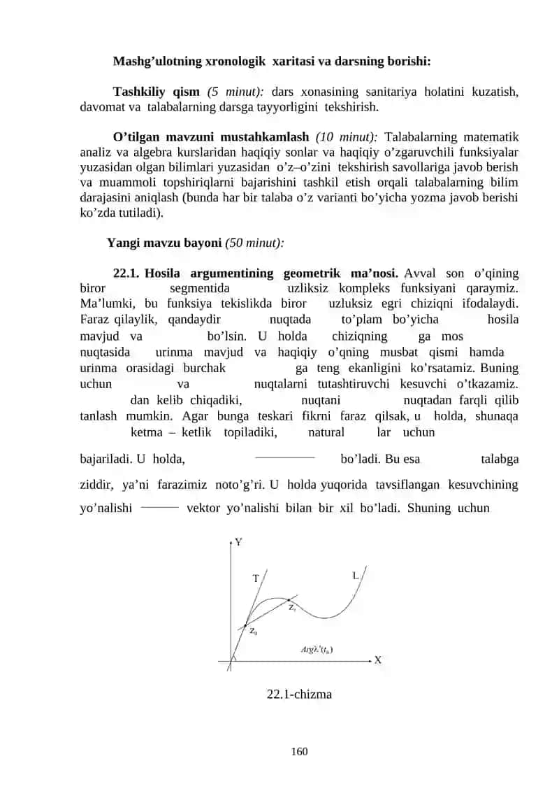 Hosila Moduli va Argumentning Geometrik Ma'nosi 2