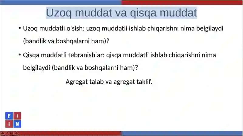 Agregat talab va agregat taklif 2