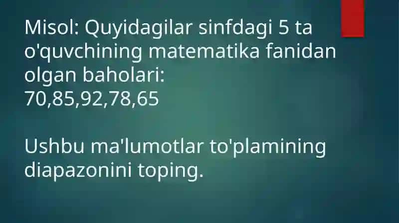 Diapazon, Kvartil va interkvartil diapazon (IQR), Variatsiya koeffitsiyenti 2