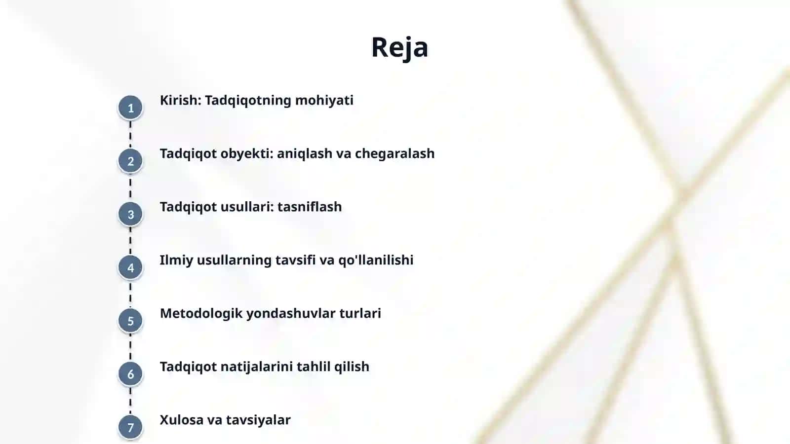 Tadqiqot ishi obyekti, metodlar tasnifi va tavsifi 2