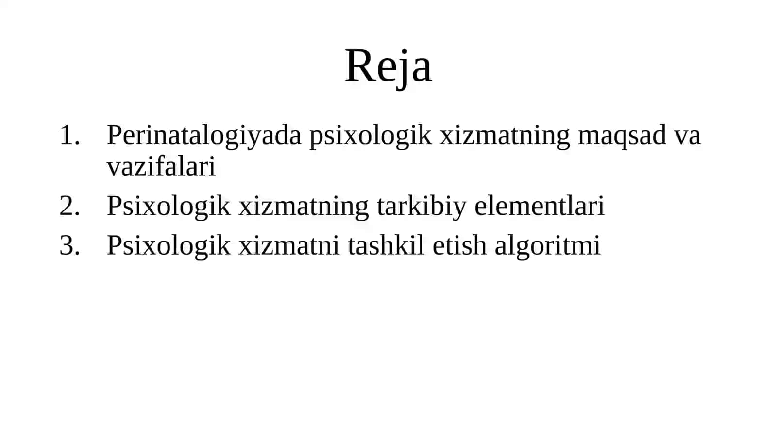 Perinatalogiyada psixologik xizmatni tashkil etish 2