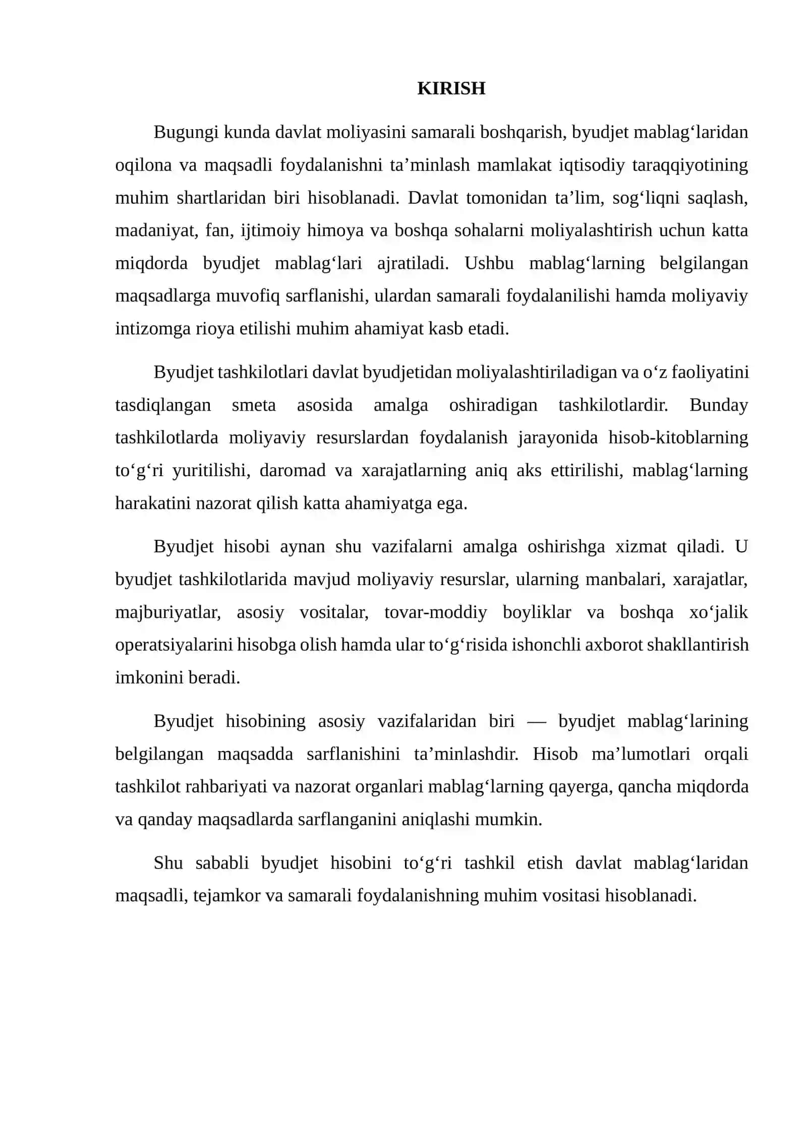 Byudjet Tashkilotlarida Byudjet Mablag‘laridan Maqsadli va Samarali Foydalanishni Ta’minlashda Byudjet Hisobining Roli 2