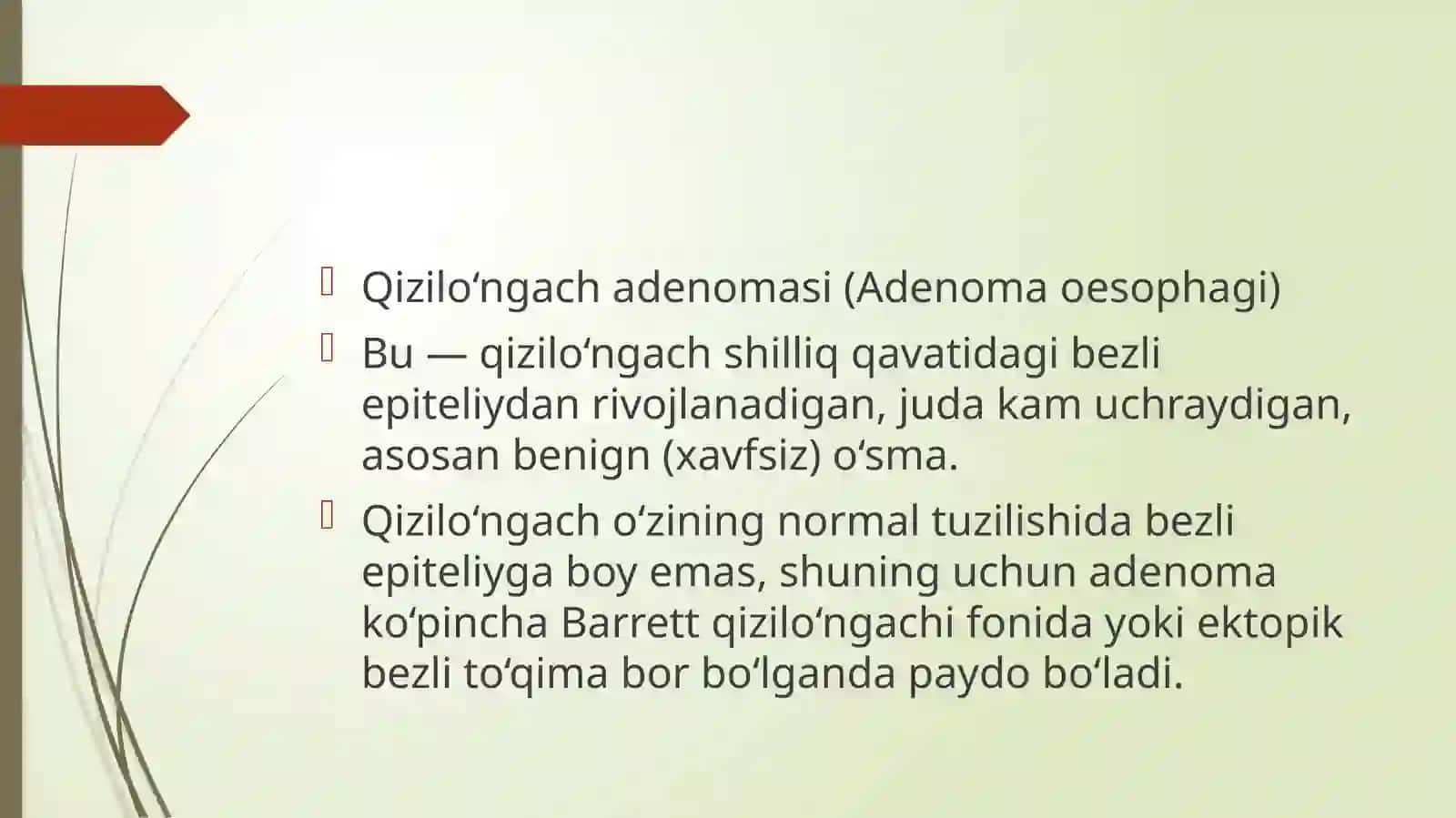 Qizilo‘ngach adenomasi (Adenoma oesophagi) 2
