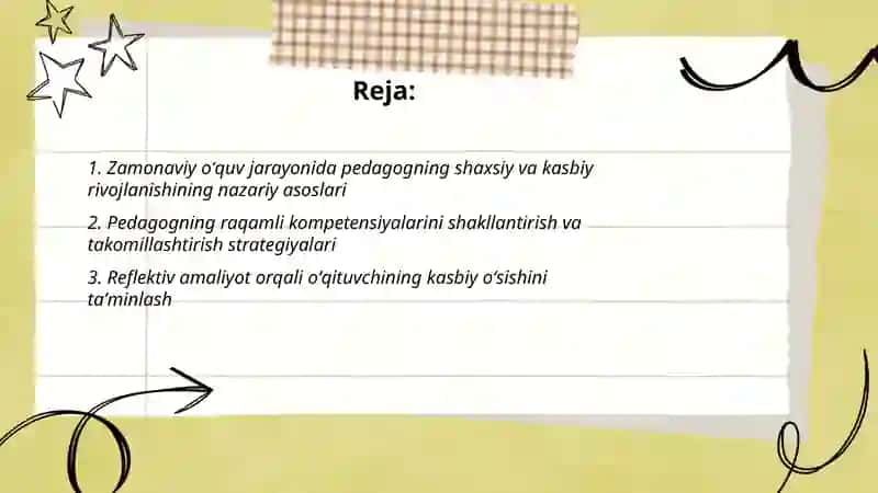 Zamonaviy oʻquv jarayonini takomillashtirishda pedagogning shaxsiy va kasbiy rivojlanishi 2