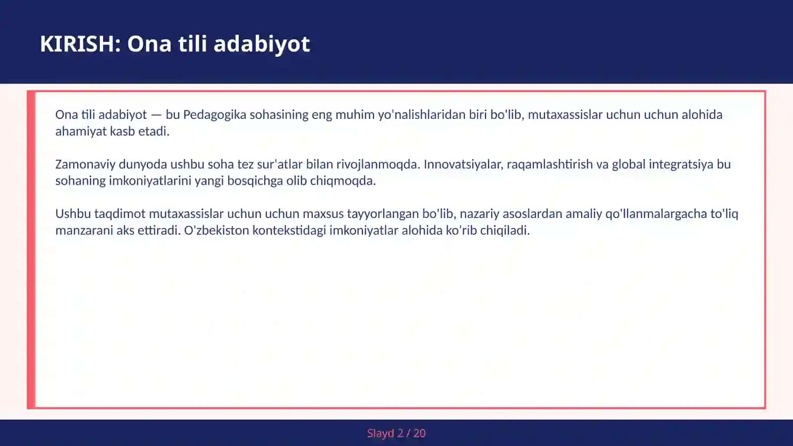 Ona tili adabiyot 2
