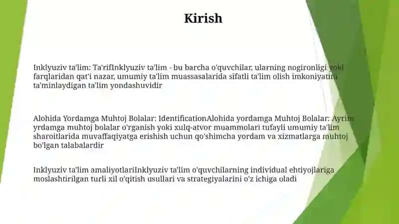 Alohida Yordamga Muhtoj Bolalarning Inklyuziv Ta'Lim Yangi Ta'Limiy Amaliyot Sifatida 2