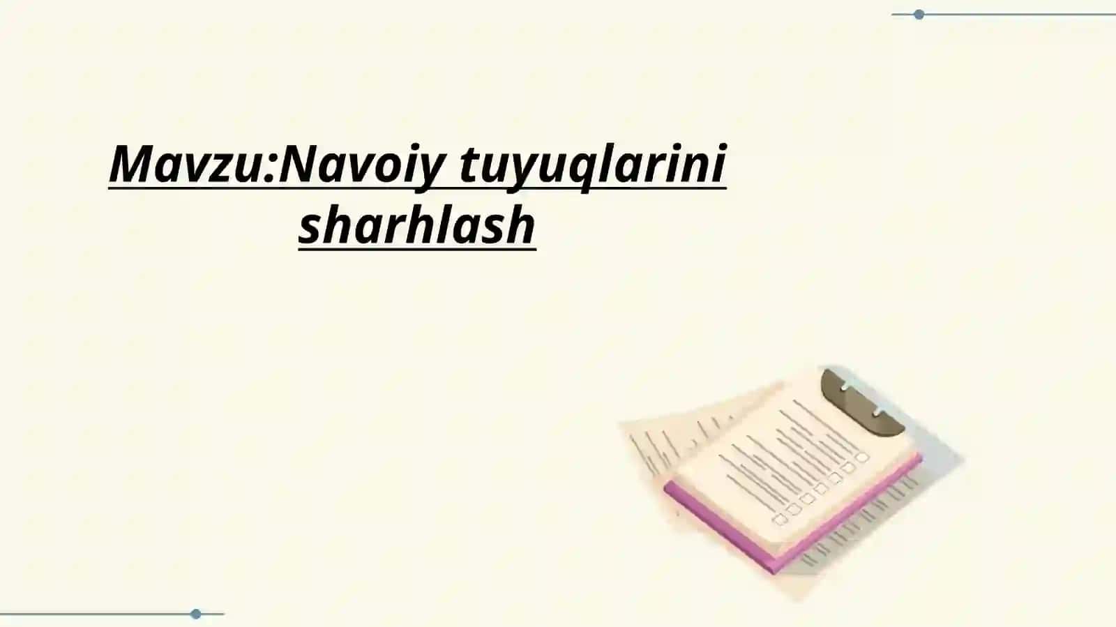 Navaoy tu'ylarini sharhlash 2