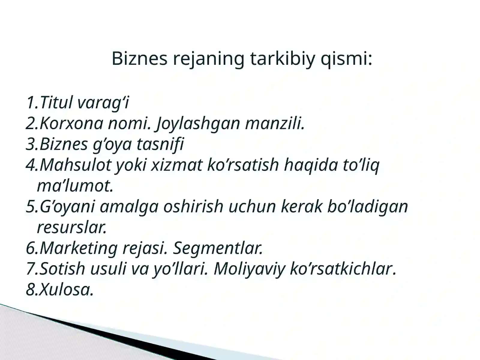 BIZNES REJASI 2