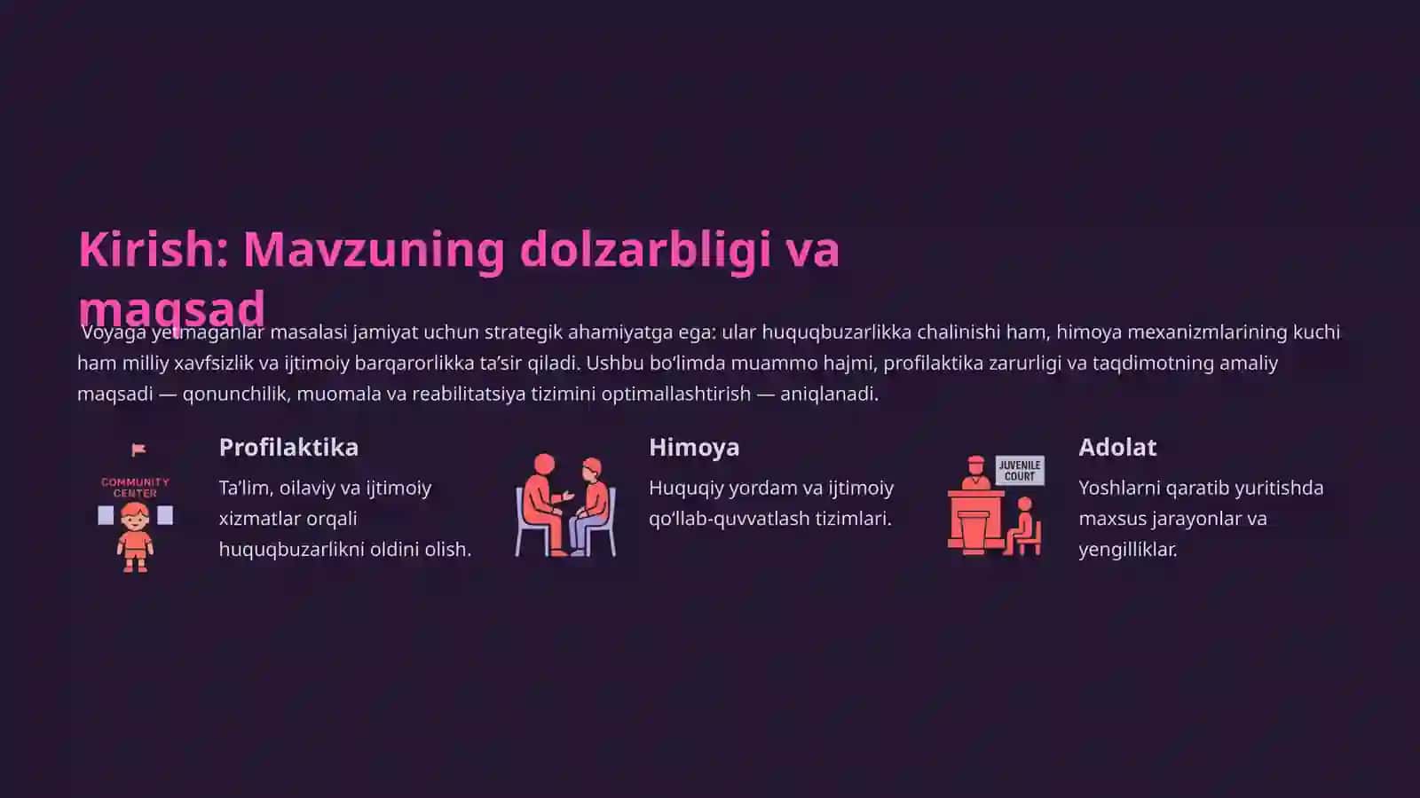 OʻZBEKISTON RESPUBLIKASIDA VOYAGA YETMAGANLARGA NISBATAN JAVOBGARLIK TIZIMI 2