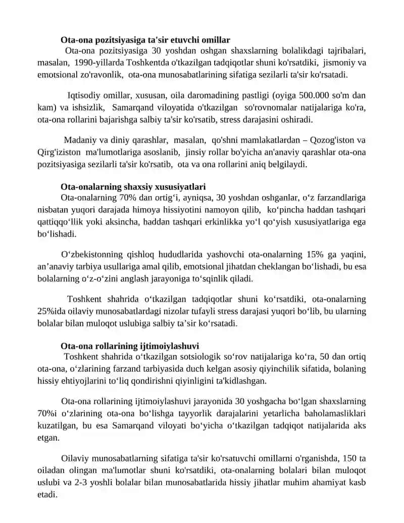 Ota-ona pozitsiyasining psixologik xususiyatlari 2