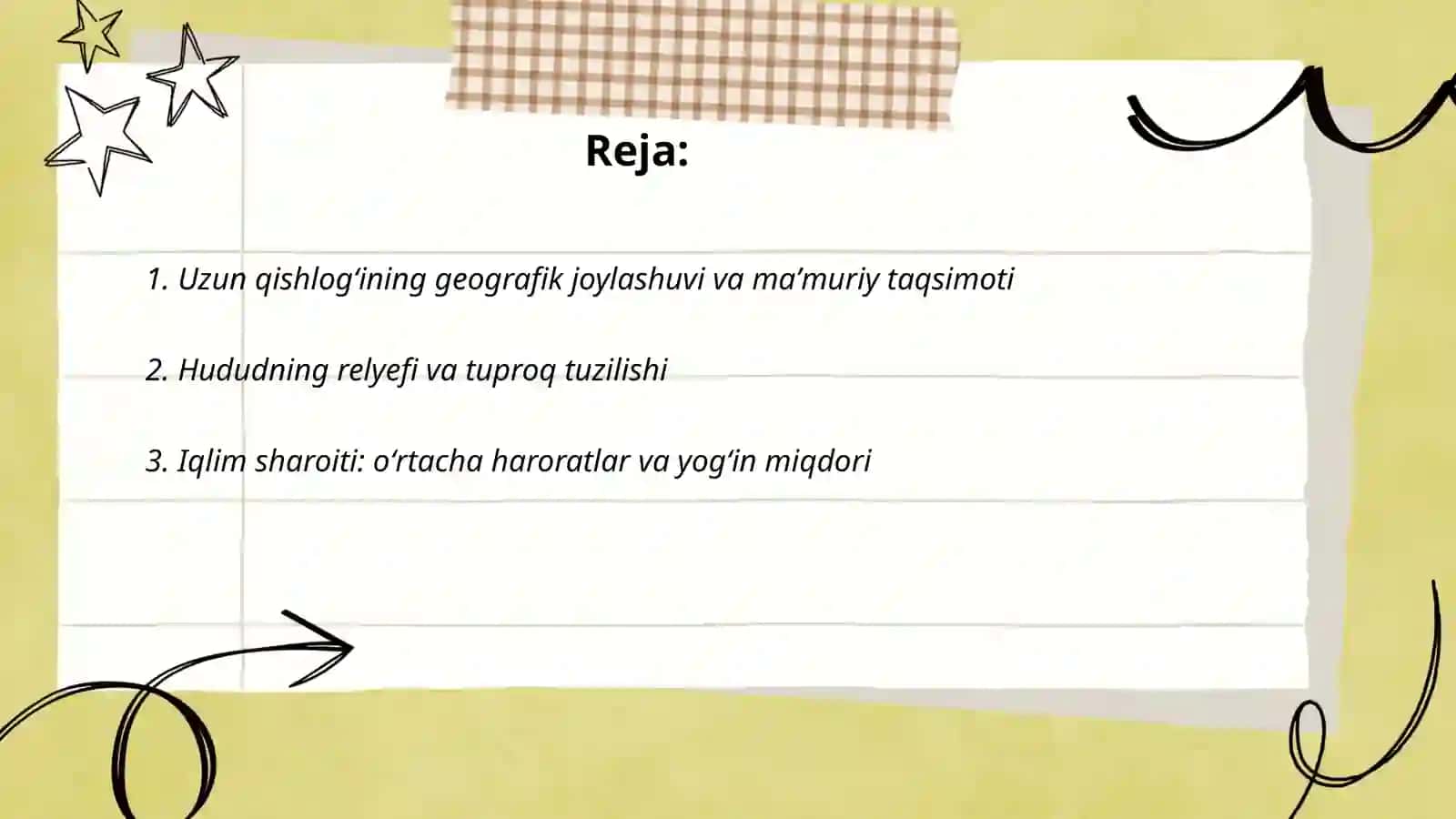Uzun qishlog'ining tabiiy sharoiti 2