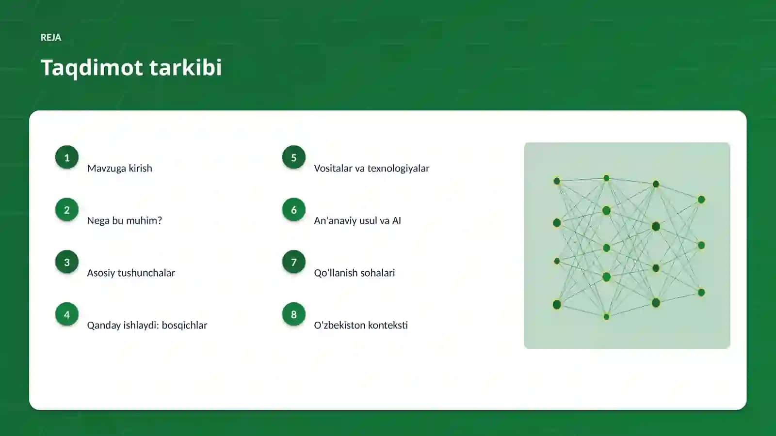 Generativ raqobat tarmoqlari yordamida telekommunikatsiya samaradorligini oshirish 2