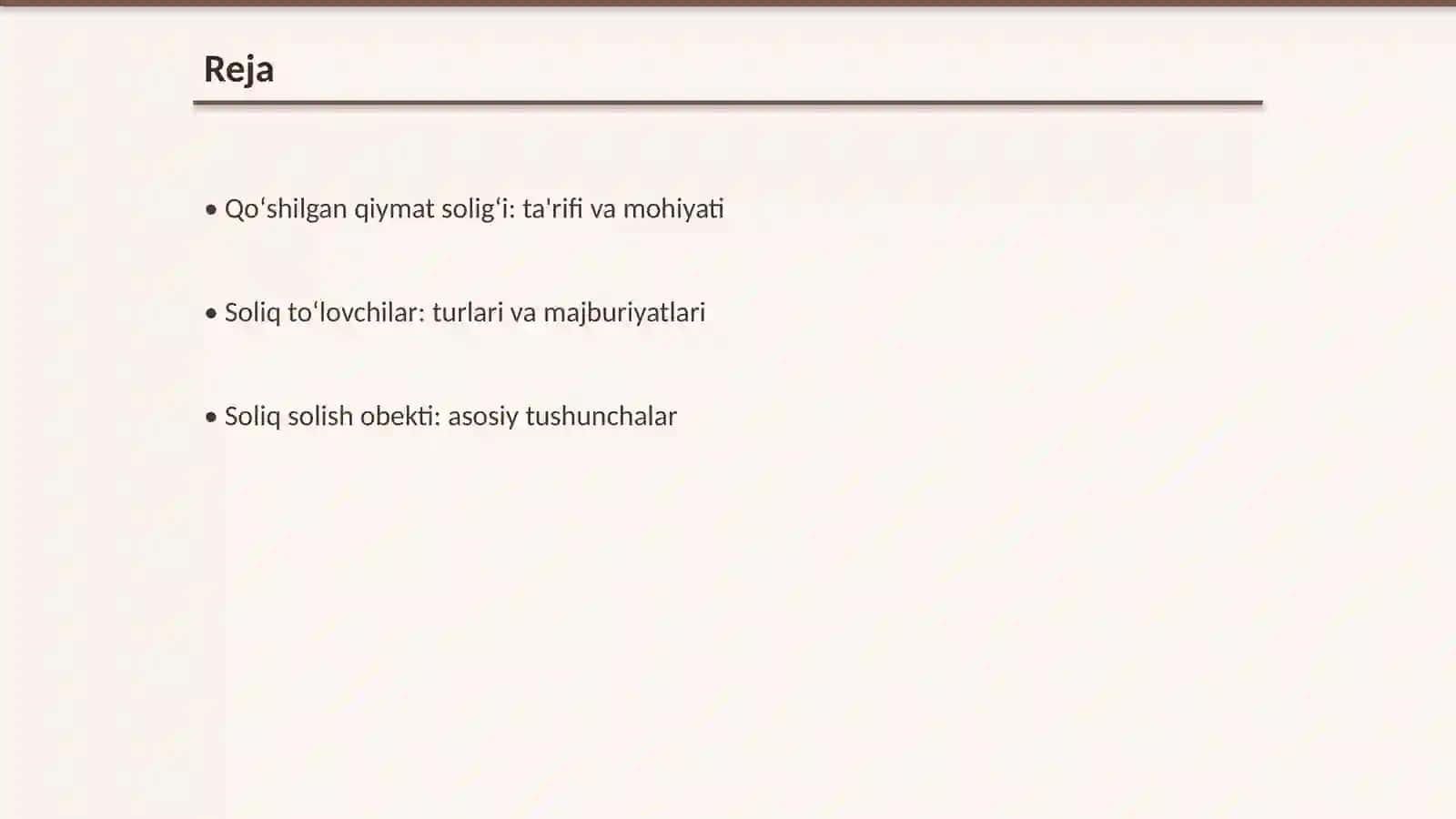 Qoʻshilgan qiymat soligʻi: soliq toʻlovchilar va soliq solish obekti 2