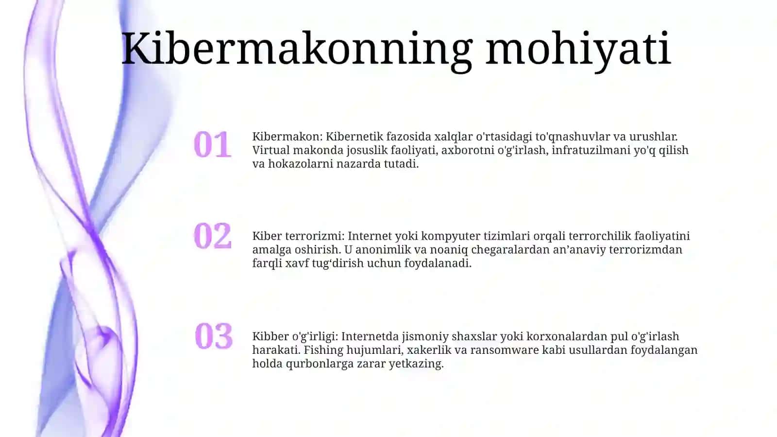 Kibermakon,Kiber Terrorizm,Kiber ZoʻRavonlik Tushunchalarining Mohiyati 2