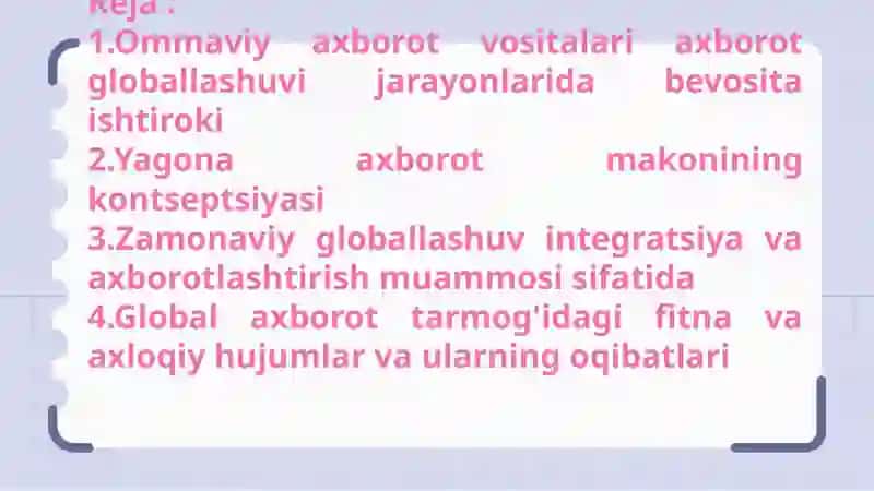 Xorijiy ommaviy axborot vositalarini media makondagi o‘rni 2