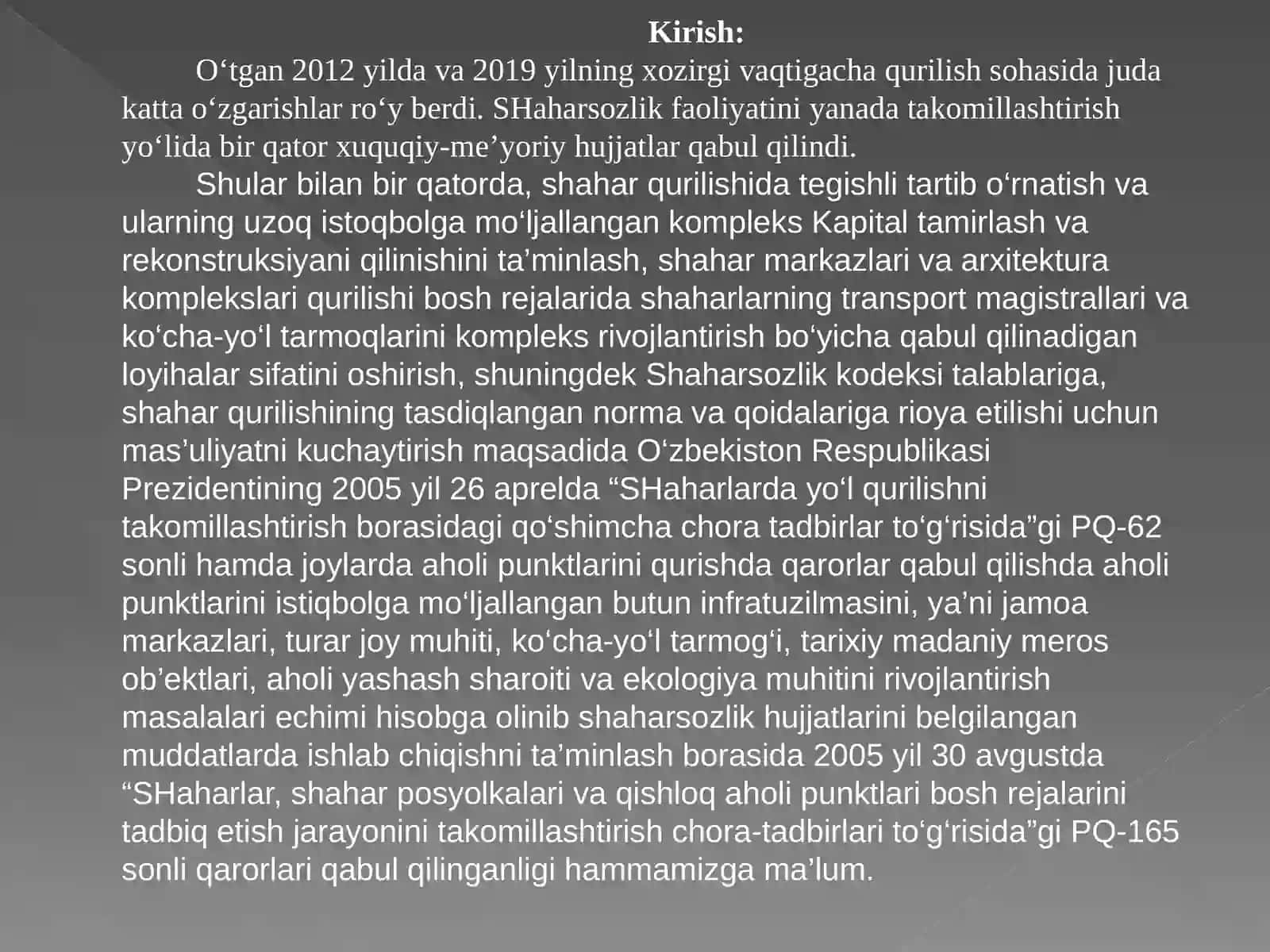 Urganch shahar “Yuqumli kasalliklar” shifoxonasi binosini MTM binosiga Rekonstruksiya qilish 2