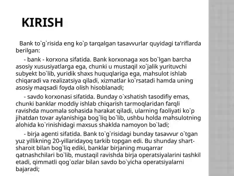 Tijorat banklarining huquqiy asoslari 2