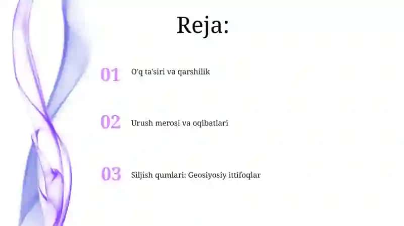 Urushdan keyingi siyosiy o'zgarishlar 2