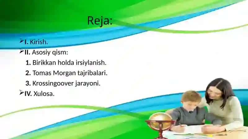 Jins bilan birikkan holda va belgilarning birikkan holda irsiylanishi, krossingover jarayoni 2