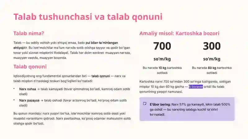 Talab va Taklif Nazariyasi: Bozor Muvozanatining Asoslari 2