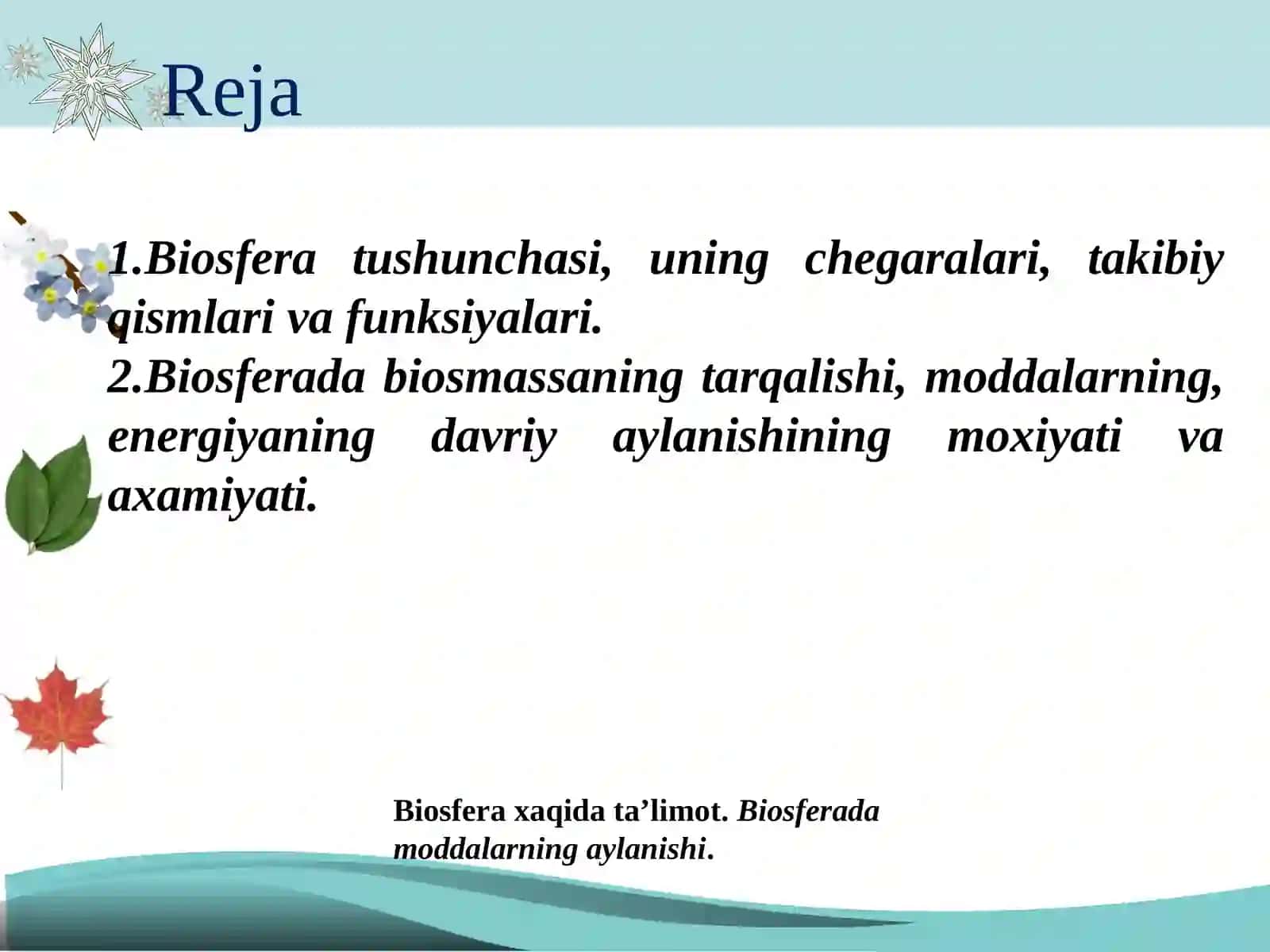 Biosfera xaqida ta’limot 2