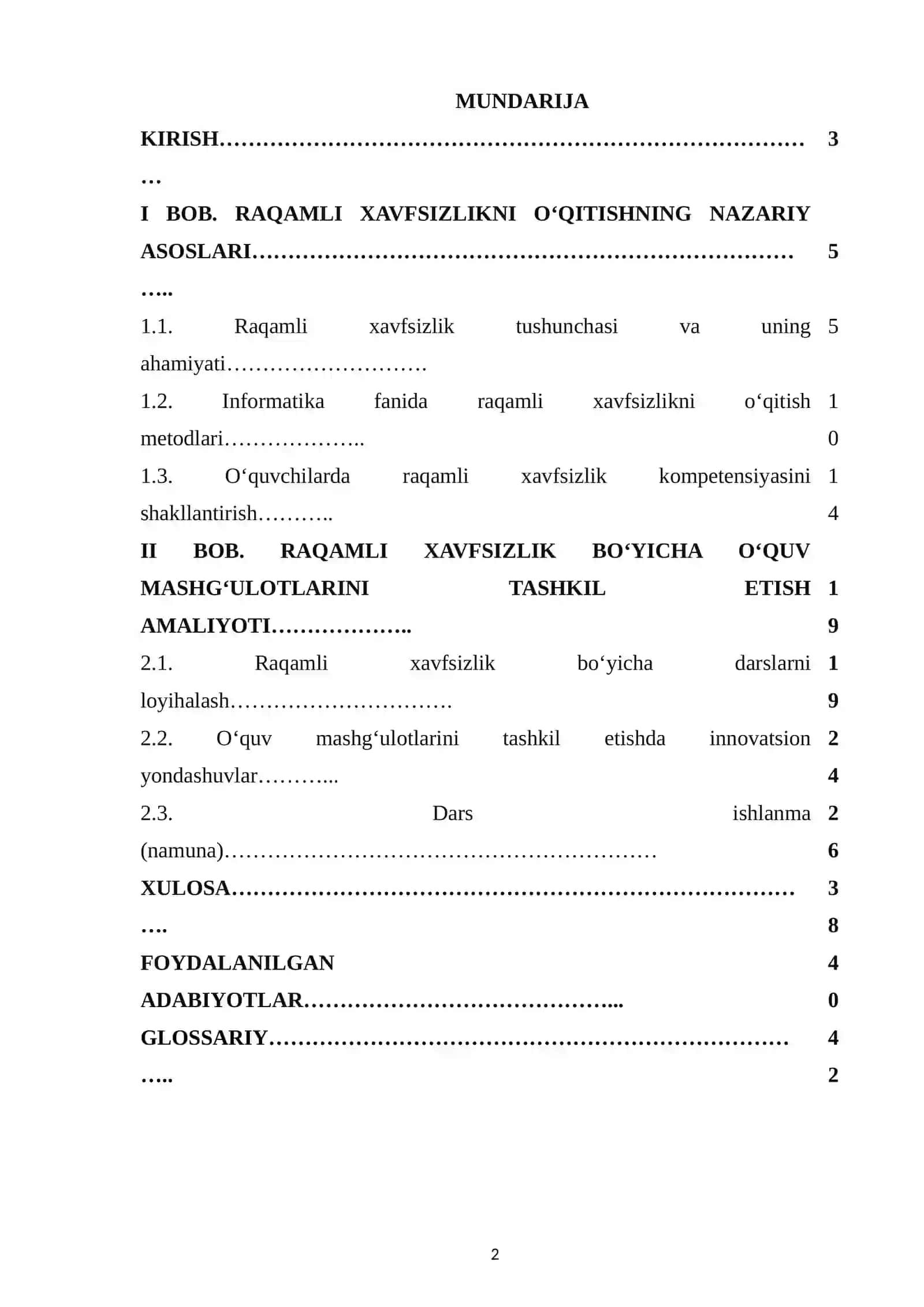 Raqamli xavfsizlik bo‘yicha o‘quv mashg‘ulotlarini tashkil etish 2