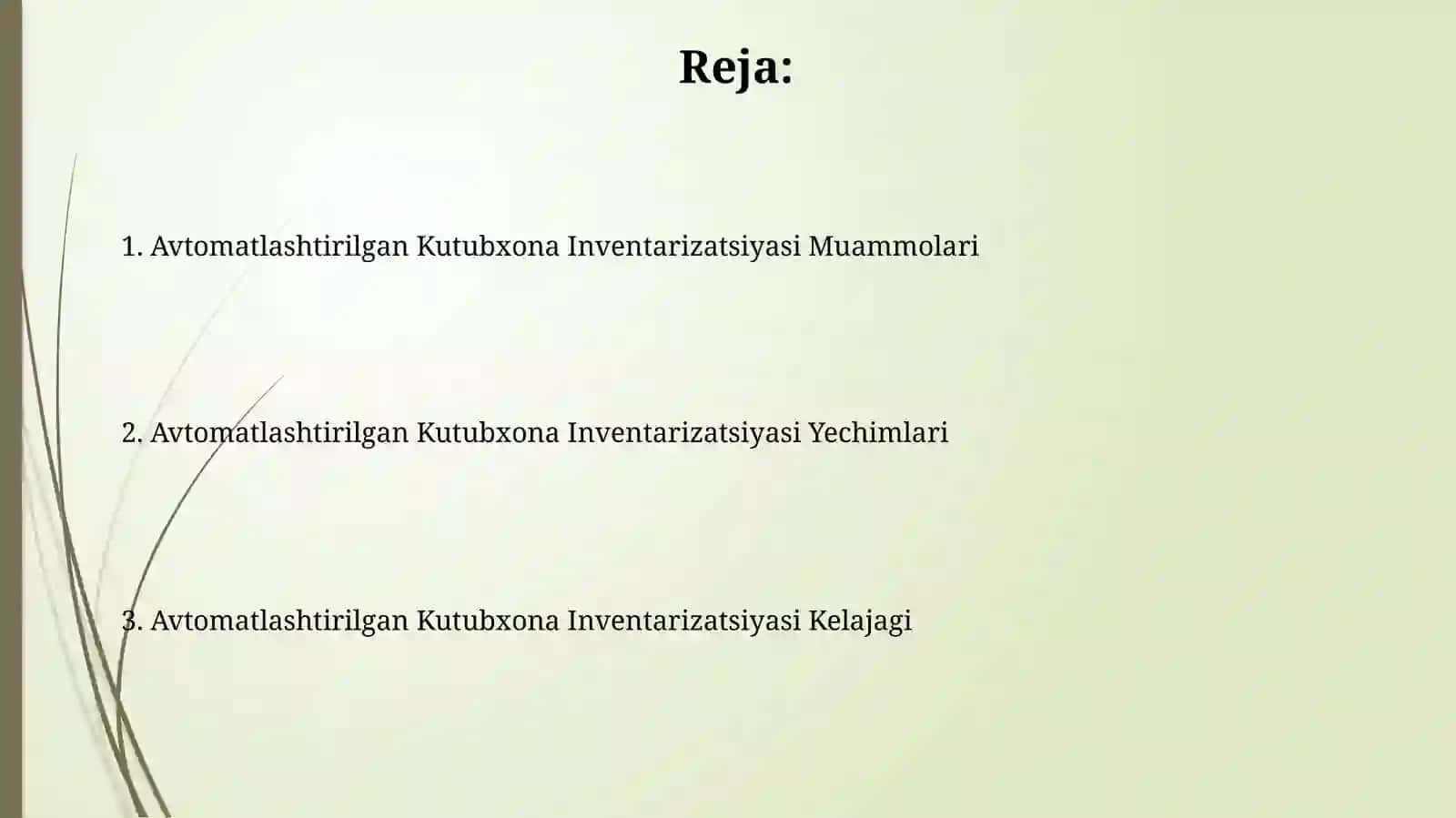 Avtomatlashtirilgan Kutubxona Inventarizatsiyasi 2