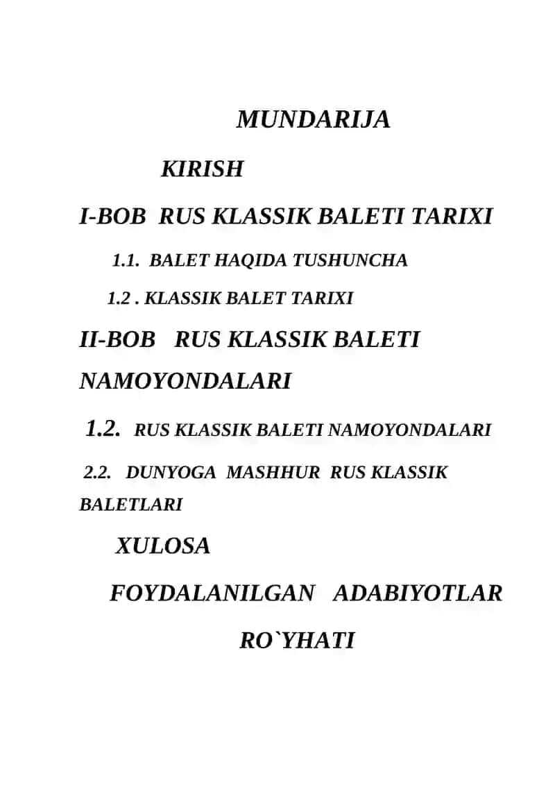 RUS KLASSIK BALETI TARIXI 2